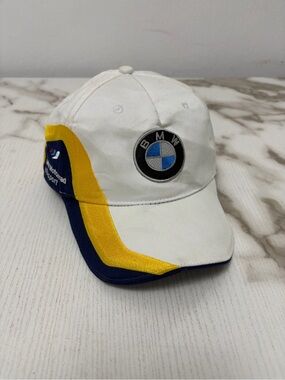BMW Motorrad Motorsport Hat Cap White GoldBet SBK Superbike Racing Adjustable